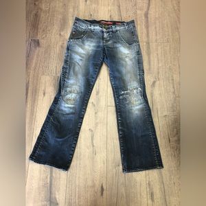 MISS SIXTY WOMEN FLIP FARGO MID RISE BOOT CUT JEANS IN SIZE 29